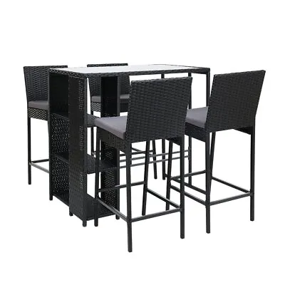 Gardeon Outdoor Bar Set Table Stools Furniture Dining Chairs Wicker Patio Garden • $399.95