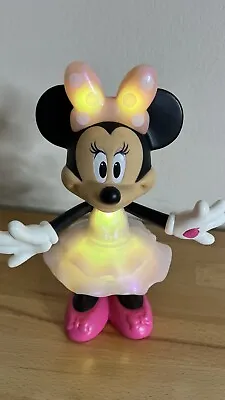 Minnie Mouse Doll Rainbow Dazzle Talking Interactive Light Up Toy 2014 Mattel GC • $29.99