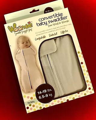 $21.95 • Buy NIB *WOOMBIE* Convertible Swaddler Sleep Sack 3-6 Mo.Gray 14-19 Lbs Award Winer