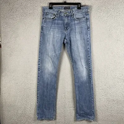 Bullhead Jeans Mens Size 32x34 Slim Straight Blue Denim Medium Wash Distressed • $19.99