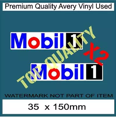 MOBIL 1 ONE Decal Sticker X2 Vintage Petrol Petroleana Hot Rod Stickers • $3.53