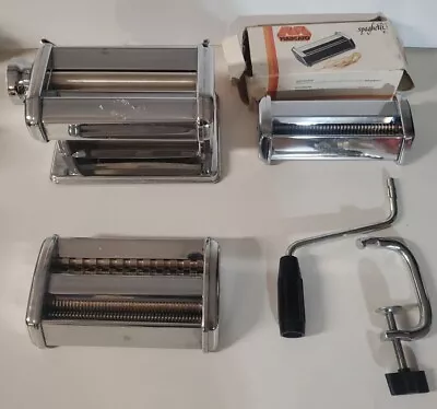 $45 • Buy Marcato Atlas Pasta Maker Model 150 Deluxe Hand Crank Machine Made In Italy