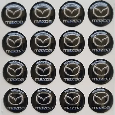 4x Mazda Logo Stickers Badges Emblem For Car Remote Key Fob 14mm • £5