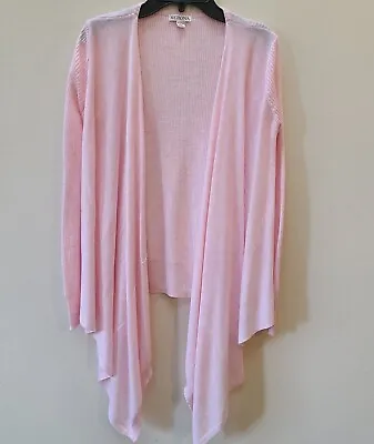 Merona Womens XS Cardigan Pink Open Waterfall Draped Lightweight Sweater  • $14.50