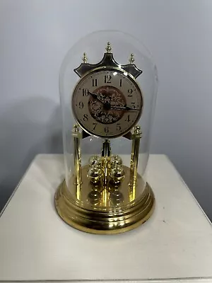 S. Haller Clock With Glass Globe Made In Simonwald Germany- FOR REPAIR OR PARTS • £30.83