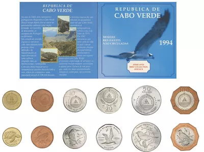 CAPE VERDE Birds Official Mint Set Of 6 Coins 1994 BU (Brilliant UNC) • $49.99