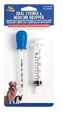 Pet Lodge Oral Syringe & Medicine Dropper For Animals Administer Food & Medic... • $15.99