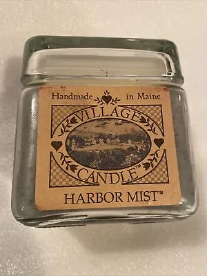 Village Candle 26 Oz. Harbor Mist Square Jar Old Label Two Wicks • $39.99