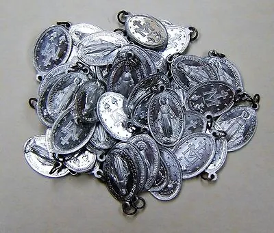 Set LOT Of 25 Catholic Miraculous Mary Medal Lot Gift Silver Tone Metal 7/8    • $39.99