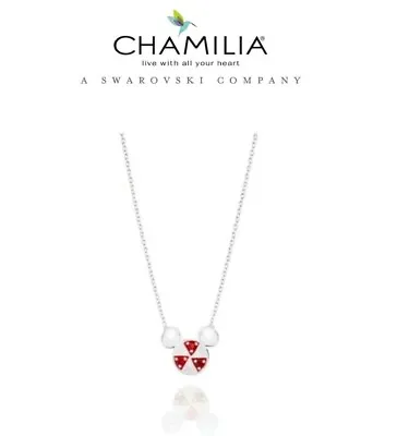 £35 OFF CHAMILIA 925 Silver Disney Peppermint MICKEY MOUSE  NECKLACE RRP £75 • £39.99