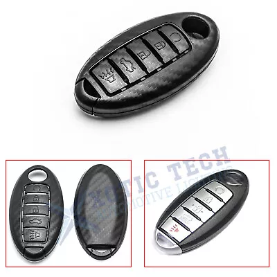 Carbon Fiber Style Smart Key Fob Cover Case Holder For Nissan Infiniti 5 Button • $8.98