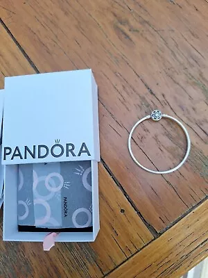 Pandora 925 Silver Bangle Size 19 New In Box • $40