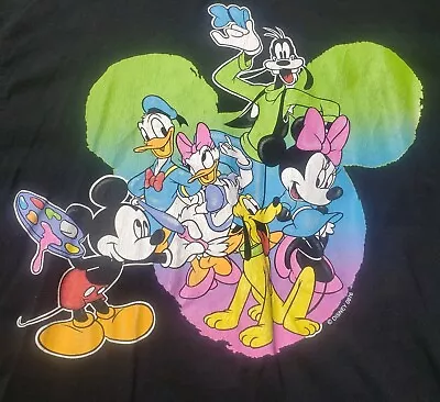 Vintage 90s Disney Mickey T-Shirt Large Goofy Donald Minnie Disney Unlimited • $39.99