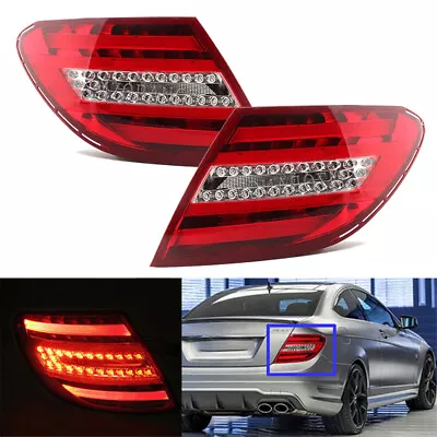 Pair LED Tail Light For MERCEDES-BENZ W204 C Class C250 C350 C63 AMG Rear Lamp • $195.02