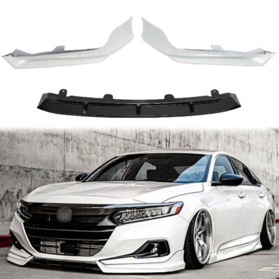 $109.99 • Buy For 2018-2020 Honda Accord Sedan Painted White Pearl Front Bumper Lip Splitter