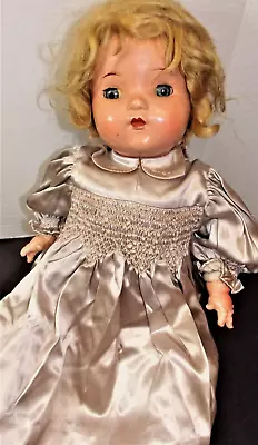 Reliable Composition DOLL Antique Vintage 23  Tall SHIRLEY Temple Style In DRESS • $95