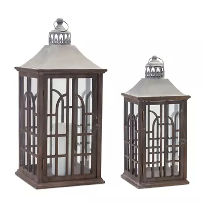 Wood Lantern With Metal Lid • $277.28