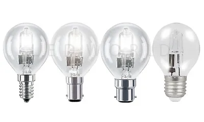 £5.99 • Buy Eco Halogen Energy Saving Golf Ball Light Bulbs 23W 37W 55W E14 B22 E27 B15 Cap