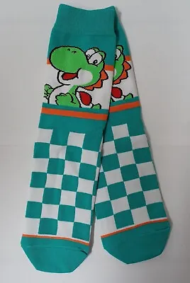 Yoshi Teal Super Mario Bros Funny Game Retro Cosplay Anime Cartoon Adult Socks • $8.99