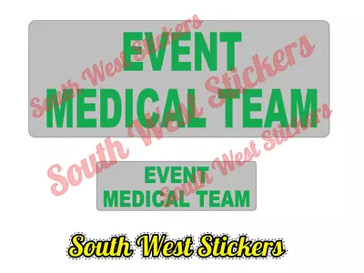 EVENT MEDICAL TEAM  Encapsulated Reflective Badge Set X 2 • £12.99