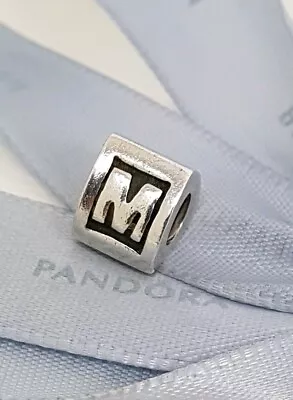 $25 • Buy Authentic Pandora Alphabet Block Letter Initial M Charm Retired 790323M