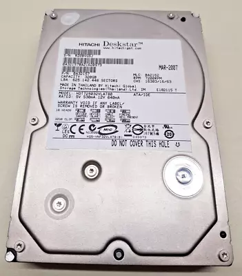 Hitachi HDT725032VLAT80 320Gb ~ 3.5  IDE ATA/133 Hard Disk Drive 7200rpm ~TESTED • £27.95