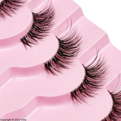 7 Pairs Half Lashes 3D Mink Corner Eyelashes False Natural Cat Eye Curly Thick • £4.59