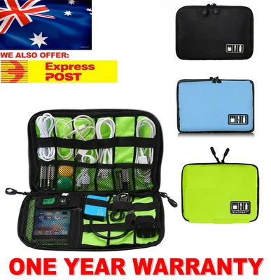 $8.95 • Buy Travel Electronics Cord Organizer Case Gadget Bag Disk Cable Cords Storage Case
