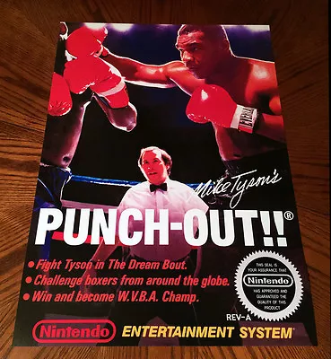 Mike Tyson's PUNCH OUT !! NES Box Art Retro Video Game 24  Poster Print Nintendo • $14.99