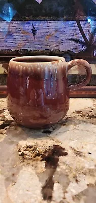 Vintage 7025 McCoy USA Brown Drip Glaze Ceramic Coffee Mug • $7.99