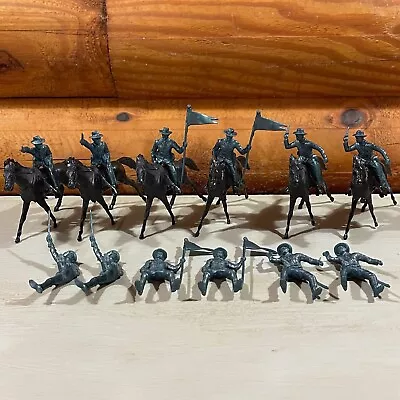 Vintage 1964 Marx Toys Long Coat Cavalry PL-1212 Horses Soldiers Ft. Apache LOT • $175.99