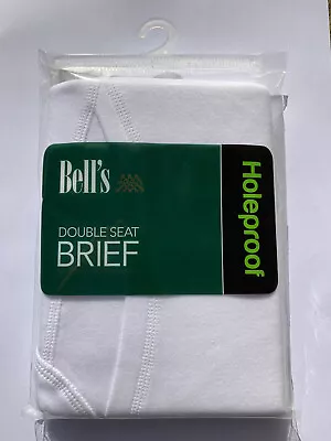 Bell's Holeproof Double Seat Briefs White Size 100cm (22) Underwear Jocks M1788  • $19.90