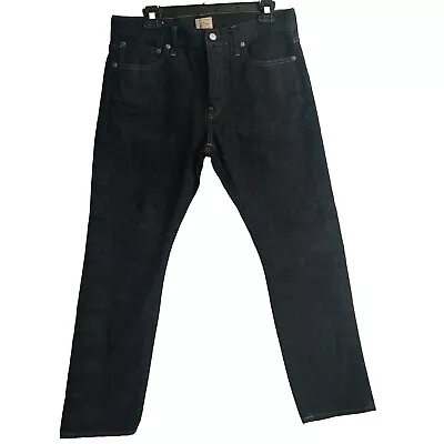 J. Crew 770 Stretch Jeans Men 32x28 Selvedge Denim Button Fly Straight Tag 32x30 • $29.99