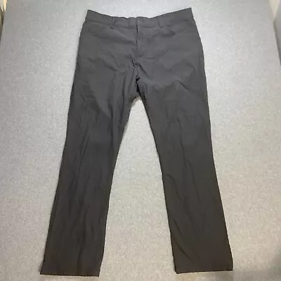 Eddie Bauer Pants Mens 40x32 Gray Chino Nylon Elastic Waist Outdoor Hiking 40x30 • $17.88