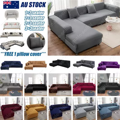 $13.99 • Buy Sofa Cover 1/2/3/4 Seater L Shape Stretch Lounge Slipcover Protector Corner Sofa