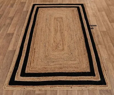 £16.10 • Buy Rug 100% Natural Braided Jute Runner Rug Modern Rustic Look Area Carpet Rag Rug
