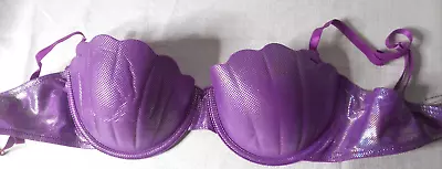 Spirit Halloween Adult Size L Seashell Bra Little Mermaid Ariel Costume Lilac • $15.99