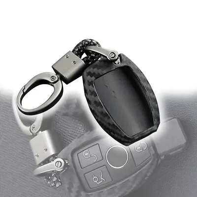 Carbon Fiber Smart Car Key Case Cover For Mercedes-Benz Fob Holder Accessories • $3.99