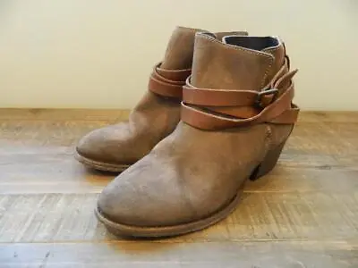 $285 H By Hudson X Madewell Collab Horrigan Motorcycle Boots Suede Brown 37 6.5 • $199.99