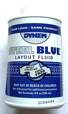 DYKEM STEEL BLUE LAYOUT/STAINING FLUID 8oz BRUSH-IN-CAP #80400 • $14.50