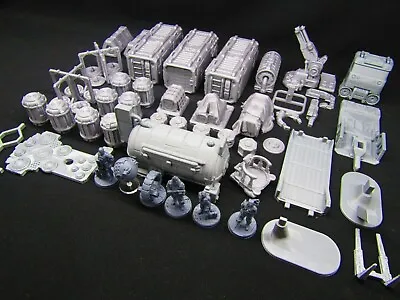 47pc Sci Fi Dock Cargo Set W/ Minis Miniatures Scenery Scatter Terrain 3D Print • $94.99