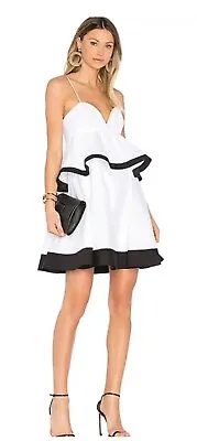 Retail $565 NWT Milly Melody Black White Dress Women's Size 4 • $142.25