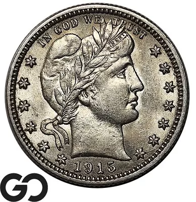 1915 Barber Quarter Brilliant Uncirculated++ • $117.50