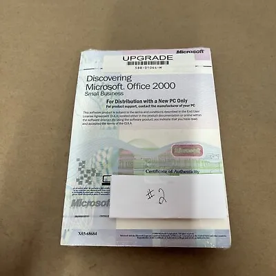 Genuine Microsoft Office 2000 Small Business Upgrade CD Product Key Sealed • $14