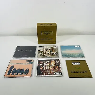 Oasis What’s The Story Glory CD Singles Box Set Gold Cigarette Case 1996 - 5CDs • £34.95