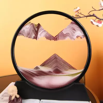  Mesmerizing 7/12 Inch Moving Sand Art Picture - Round Moving Hourglass With 3D  • $18.94