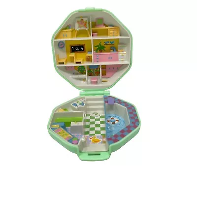 Bluebird Vintage 1990 Polly Pocket Pollys School Green Compact Mini Playset • $29.88