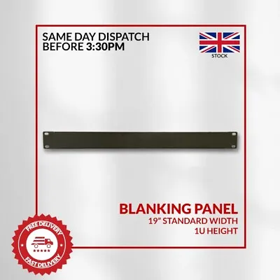 19 Inch Server Cabinet Blanking Plate 1U For Network Rack Mount Black • £7