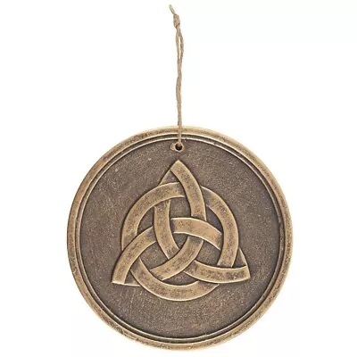 Triquetra Celtic Symbol - Terracotta Wall Plaque - Garden Ornament - Pagan Wicca • £8.99