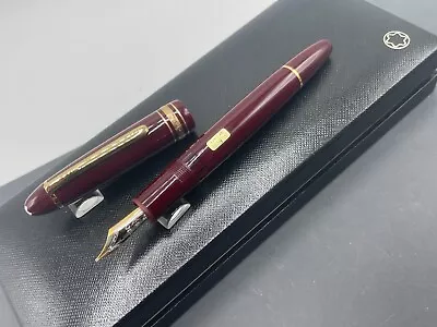 Montblanc Meisterstuck LeGrand Bordeaux Burgundy Fountain Pen 14k 146R F MINT • $795